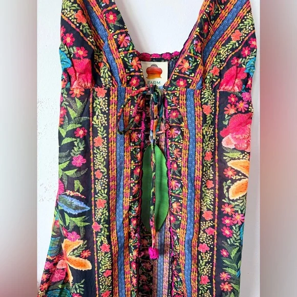 FARM RIO STITCHED GARDEN LONG COVERUP - Picture 7 of 16